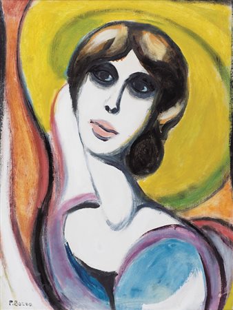 POMPEO BORRA Milano 28/01/1898 - Milano 05/11/1973 Ritratto olio su tela cm....