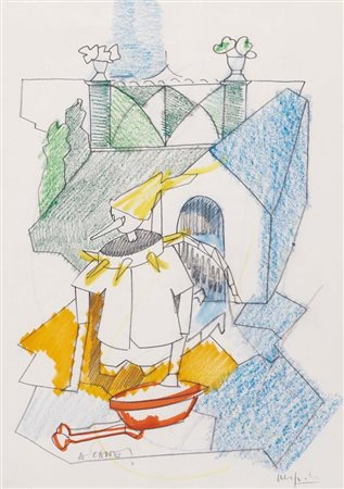 UGO NESPOLO Mosso Santa Maria (Bi) 29/08/1941 Pinocchio e il cane matita e...