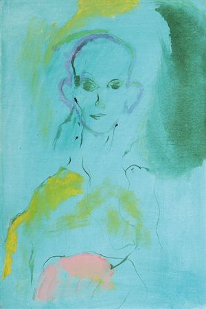 ERNESTO TRECCANI Milano 26/08/1920 - Milano 27/11/2009 Figura olio su tela...