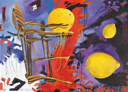 ANTONIO ACUC Nimes (Francia) 14/08/1961 Senza titolo n° 5, 2001 olio su tela...