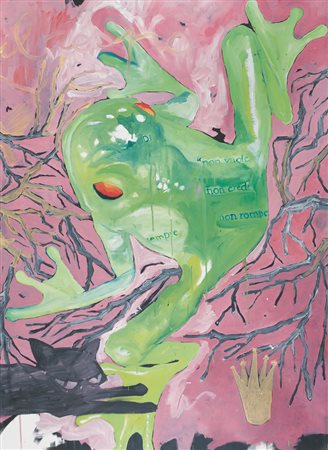 LIDIA BACHIS Roma 16/01/1969 The frog, 2010 olio e tecnica mista su tela cm....