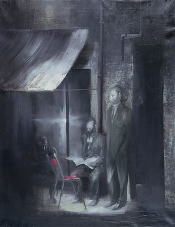 PINO PONTI Venezia 12/04/1905 - 1999 Senza titolo olio su tela cm. 90x70,...