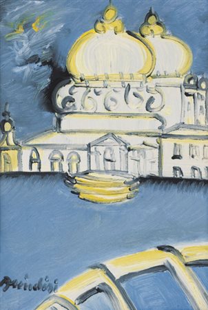 REMO BRINDISI Roma 25/04/1918 - Milano 25/07/1996 Venezia olio su tela cm....