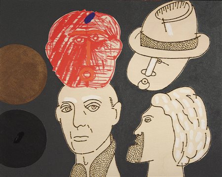 CONCETTO POZZATI Vo' Vecchio (Pd) 01/12/1935 Tutto di ...testa, 2002 olio,...