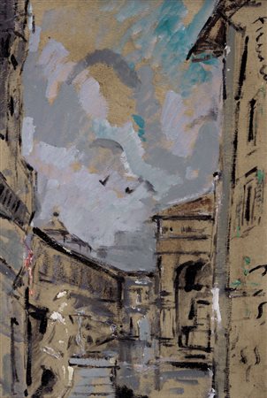 FILIPPO DE PISIS Ferrara 11/05/1896 - Milano 02/04/1956 Firenze, 1945 olio su...