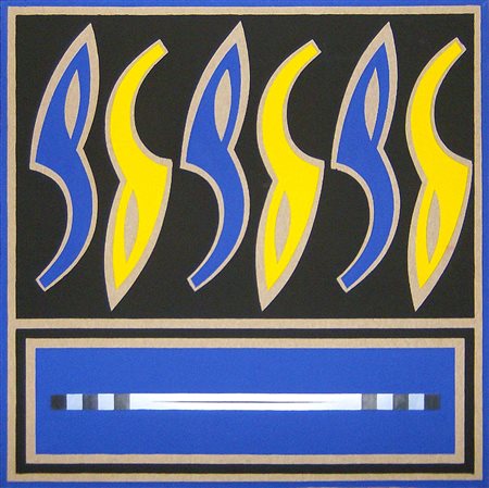 ENZO TARDIA Trapani 09/04/1960 Movimento modulare giallo blu, 2007 olio su...