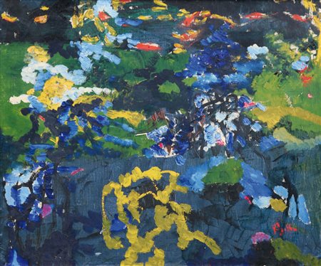 ANTONIO VANGELLI Roma 23/02/1917 Senza titolo olio su tela cm. 50x60, firma...