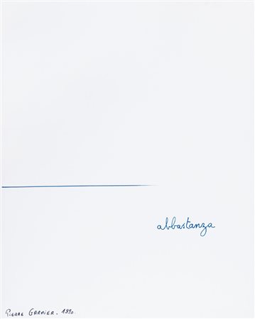 PIERRE GARNIER Amiens (Francia) 1928 Abbastanza, 1990 acrilico su tela cm....