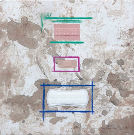 HERMANN NITSCH Vienna 1938 Senza titolo, 2006 sangue, applicazioni e pastelli...