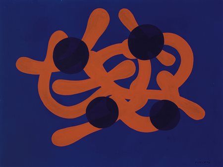 GIULIO TURCATO Mantova 16/03/1912 - Roma 22/01/1995 Composizione arancione e...