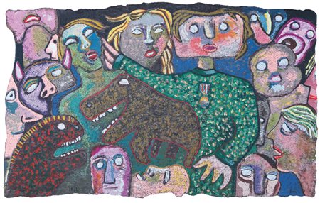 ENRICO BAJ Milano 31/10/1924 - Varese 15/06/2003 Personaggi serigrafia...