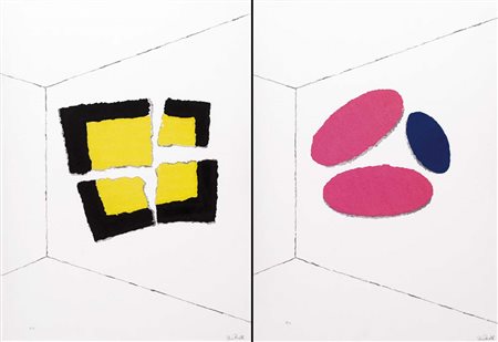 PINO PINELLI Catania 01/10/1938 Senza titolo serigrafia su carta cm. 75x55,...