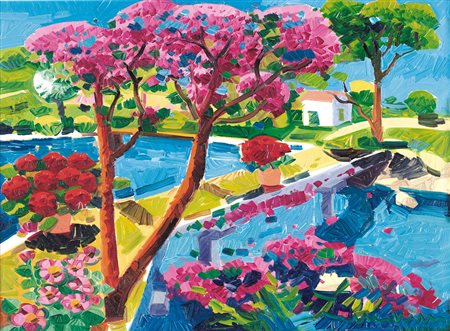 ATHOS FACCINCANI Peschiera (Vr) 29/01/1951 Oltre l'ignoto olio su tela cm....