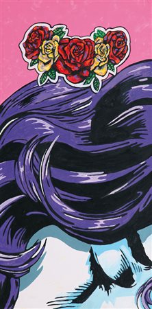 ESTEBAN VILLALTA MARZI Roma 1956 Il sogno, 2005 acrilico su tela cm. 80x40,...