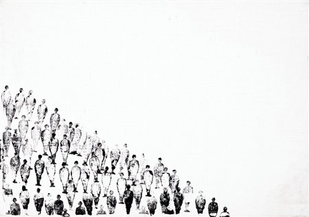 RENATO MAMBOR Roma 04/12/1936 Senza titolo, 1963 tecnica mista su tela cm....