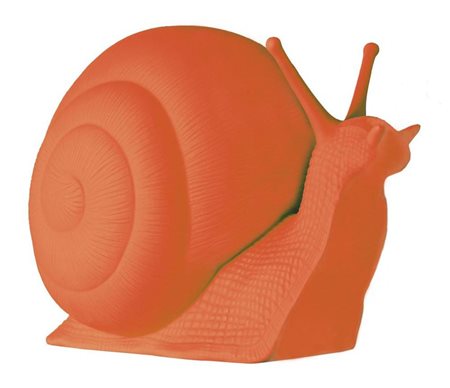 CRACKING ART Chiocciola multiplo in plastica arancio cm. 55x30x40, esemplare...