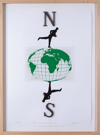 EMILIO LEOFREDDI 1958 Poli d'attrazione n/s, 2008 tecnica mista e collage su...