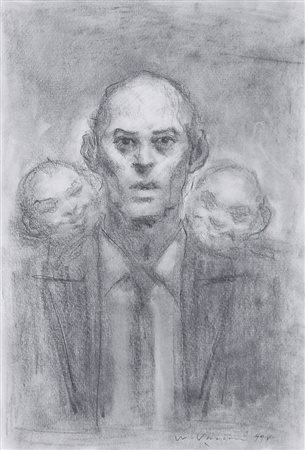 WAINER VACCARI Modena 08/12/1949 In buona compagnia, 1994 carboncino su carta...