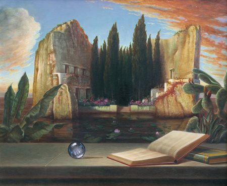 ANTONIO NUNZIANTE Napoli 1956 Arcadia, 2005 olio su tela cm. 50x60, firma in...