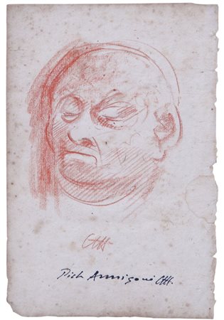 PIETRO ANNIGONI Milano 07/06/1910 - Firenze 1988 Volto sanguigna su carta cm....