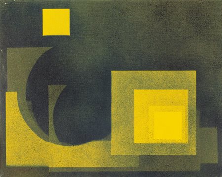 LUCIO TORALDO Senza titolo olio e spray su tela cm. 40x50, firma al retro.