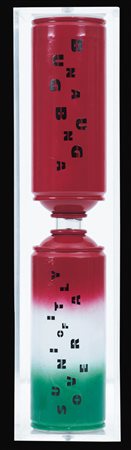 CLAUDIO ASCENZI Roma 03/03/1958 Bombolettere, 2011 scultura a due bombolette...