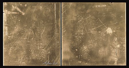 ALEX CAMINITI Messina 1977 Senza titolo smalti su piastra in metallo cm....