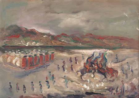 EMANUELE CAPPELLO Vittoria (Rg) 1936 Paesaggio olio su tela cm. 50x70, firma...