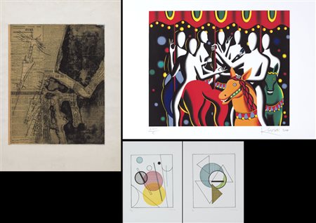 AUTORI VARI MARK KOSTABI Senza titolo, 2000 litografia su carta cm. 57x79,...