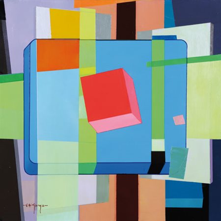 VINCENZO DI GIORGIO Capurso (Ba) 1945 Motivo geometrico II, 2011 olio e...