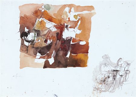 AFRO Udine 04/03/1912 - Zurigo 24/07/1976 Senza titolo, (anni '50) acquerello...