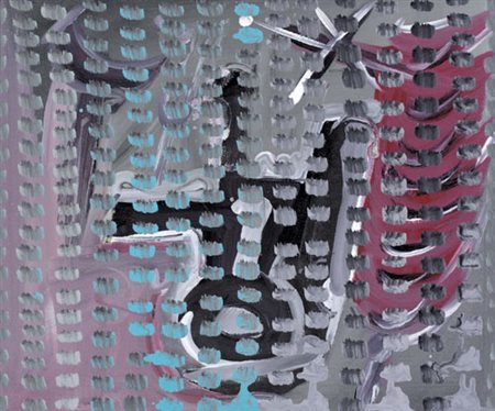 SERGIO DANGELO Milano 1932 La cafe, 1951 olio su tela cm. 50x60, firma,...