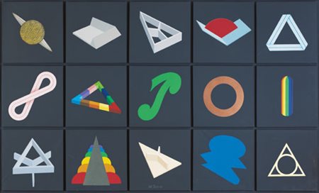 LUCIO DEL PEZZO Napoli 1933 Senza titolo, 1986 composizione di 15 oli su 15...