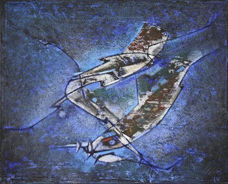 SALVATORE PROVINO Bagheria (Pa) 04/06/1943 Arrivato al fondo, 1992 olio su...