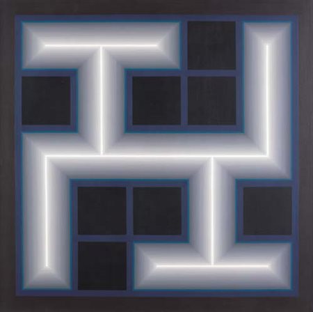 RINO SERNAGLIA Montebelluna 1936 Positivo-negativo, 1973 acrilico su tela cm....