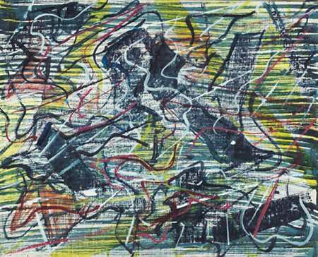 CLAUDIO OLIVIERI Roma 28/11/1934 Senza titolo, 1968 olio su tela applicata su...