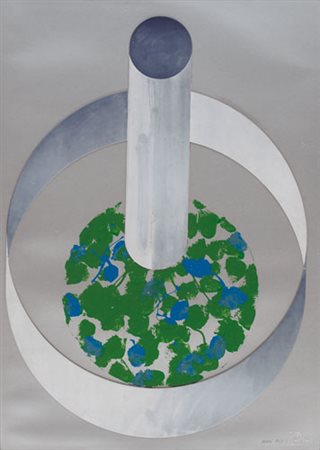 GIANFRANCO PARDI Milano 30/03/1933 Senza titolo serigrafia e collage su carta...