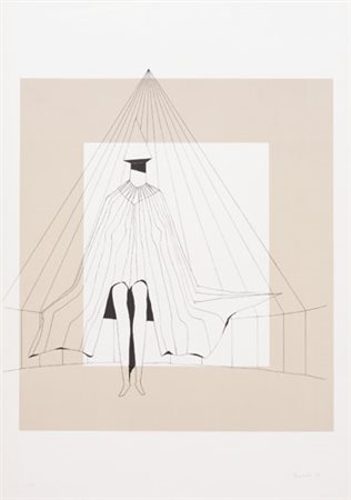LYNN RUSSELL CHADWICK 1914 - 2003 One standing figure, 1972 litografia su...