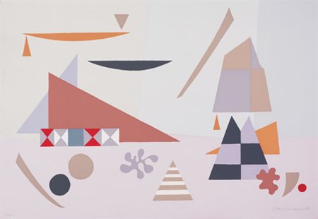 OTTO HOFFMANN Senza titolo, 1989 cartella contenente una serigrafia a 16...