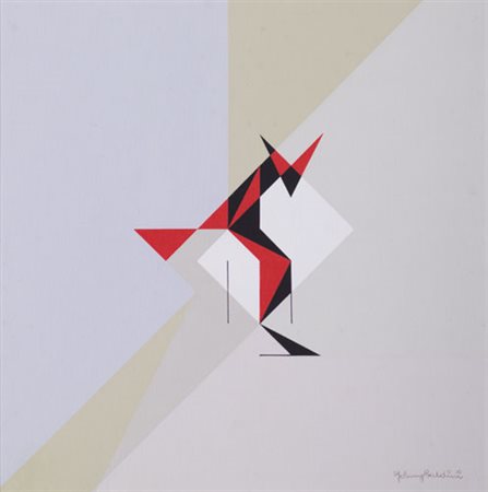 JOHNNY BALDINI Senza titolo acrilici su tela cm. 40x40, firma in basso a destra.