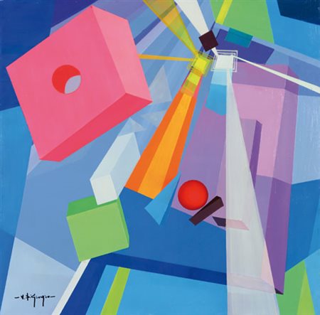 VINCENZO DI GIORGIO Capurso (Ba) 1945 Motivo geometrico 22 olio e tecnica...