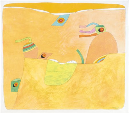 PIERRE HAMON Bruxelles 03/01/1933 Senza titolo tecnica mista su masonite cm....