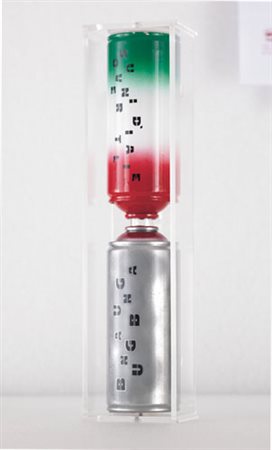 CLAUDIO ASCENZI Roma 03/03/1958 Bombolettere, 2011 scultura a due bombolette...