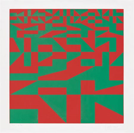 GETULIO ALVIANI Udine 05/09/1939 Fifty-fifty, 1962 serigrafia su carta cm....