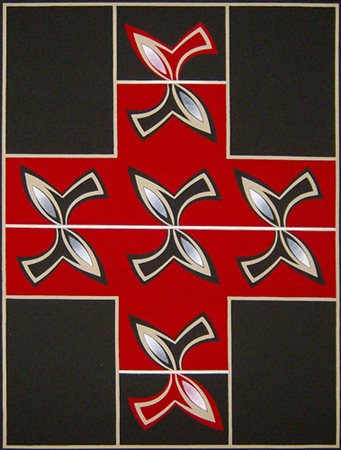 ENZO TARDIA Trapani 09/04/1960 Gioco di specchi rosso nero, 2007 olio su tela...