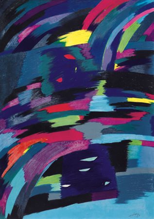 GIANNI DOVA Roma 08/01/1925 - Pisa 1991 Senza titolo, 1971 tecnica mista su...