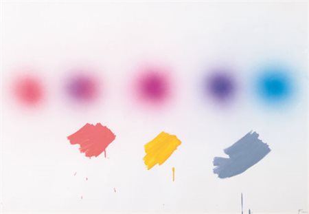 ENNIO FINZI Venezia 1931 Senza titolo, anni '80 acrilico su carta cm. 70x100,...