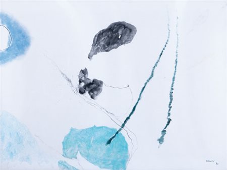 MARIO RACITI Milano 19/04/1934 Presenze-Assenze, 1970 tecnica mista su tela...