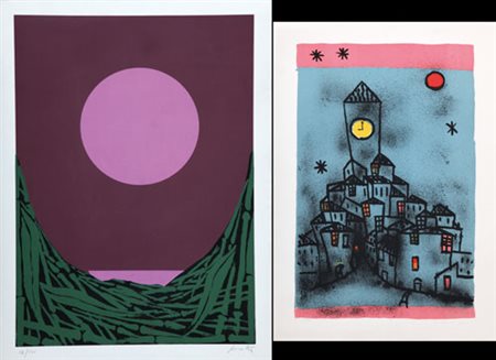 AUTORI VARI FRANCO ROGNONI Senza titolo litografia su carta cm. 70x50,...