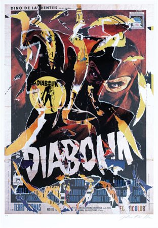 MIMMO ROTELLA Catanzaro 07/10/1918 - Milano 08/01/2006 Diabolik serigrafia a...